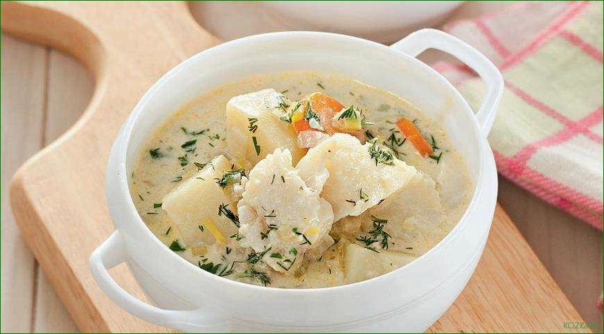 Рыбный суп из камбалы
