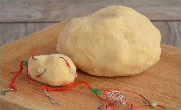 (ловим, крупную, рыбу, насадка, манной, крупы) Ловим крупную рыбу. Насадка из манной крупы с картофелем