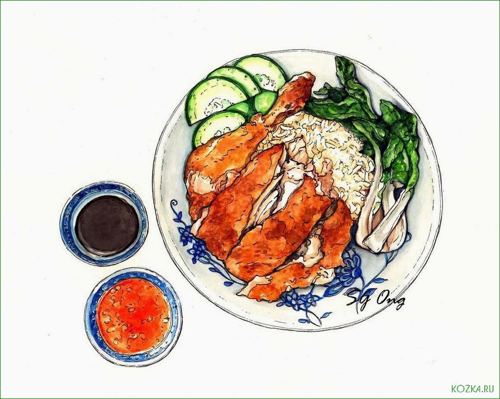 Блюдо из риса с рыбой и овощами