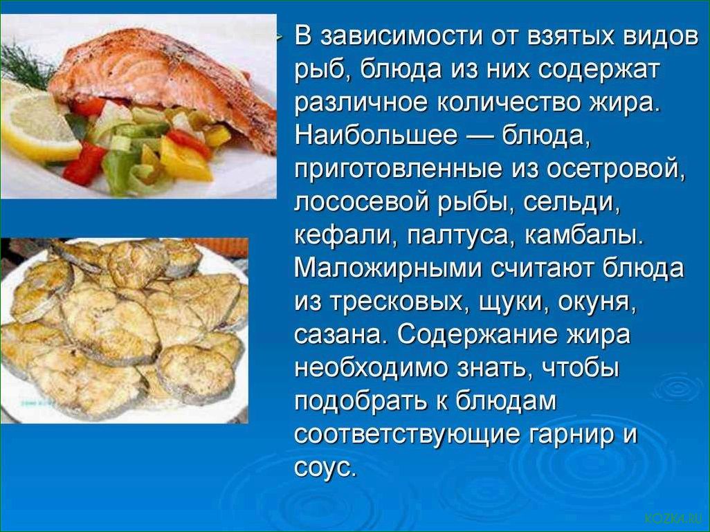 Блюда из рыбы: доклад