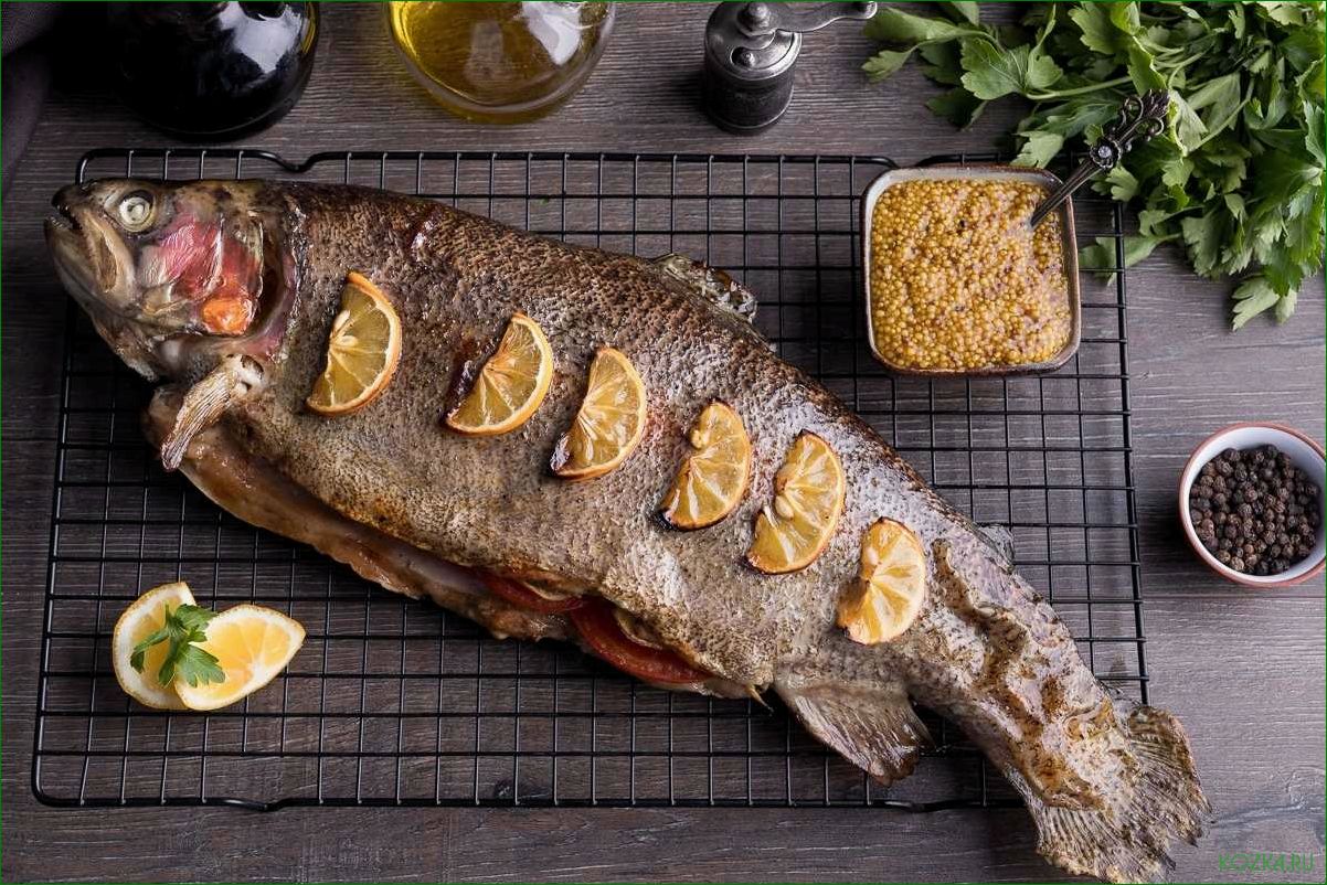 Блюда рыбы форели