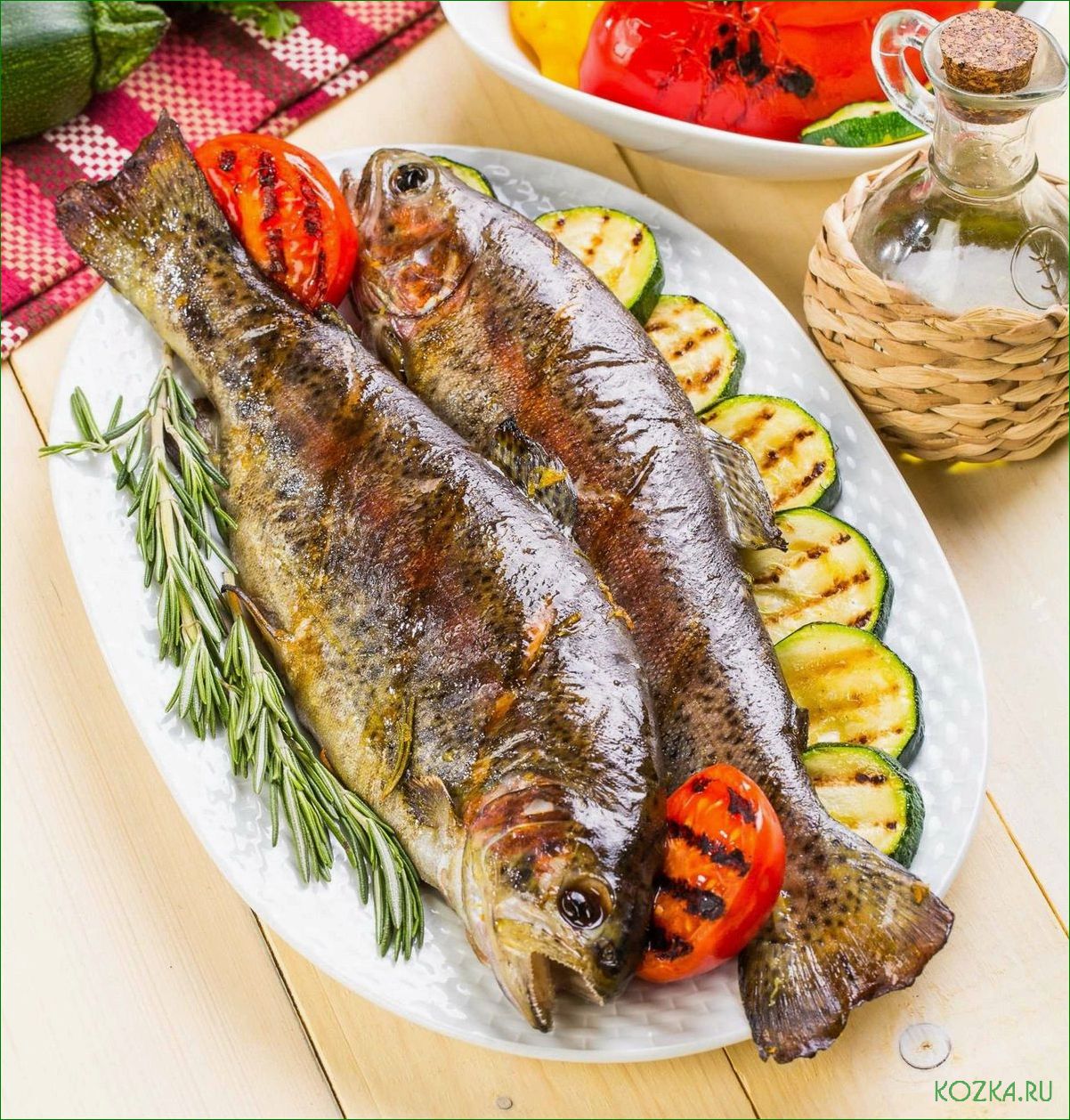 Блюда рыбы форели