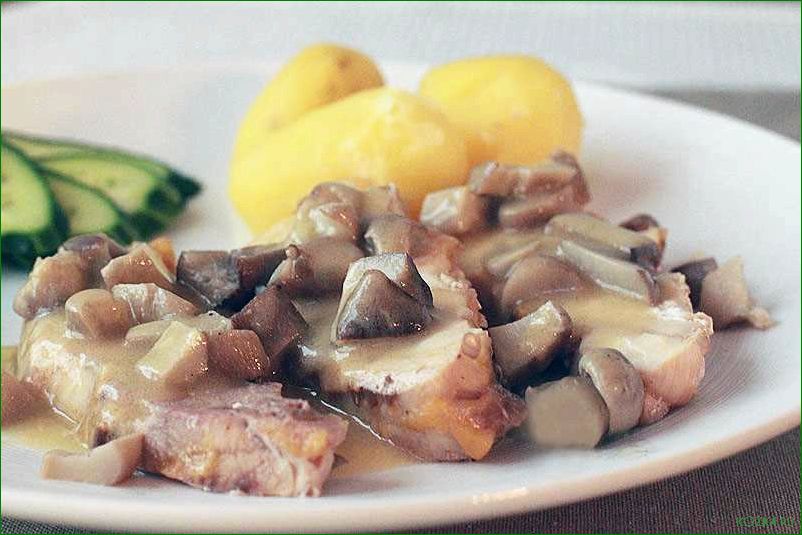 Рецепты блюд с рыбой и грибами
