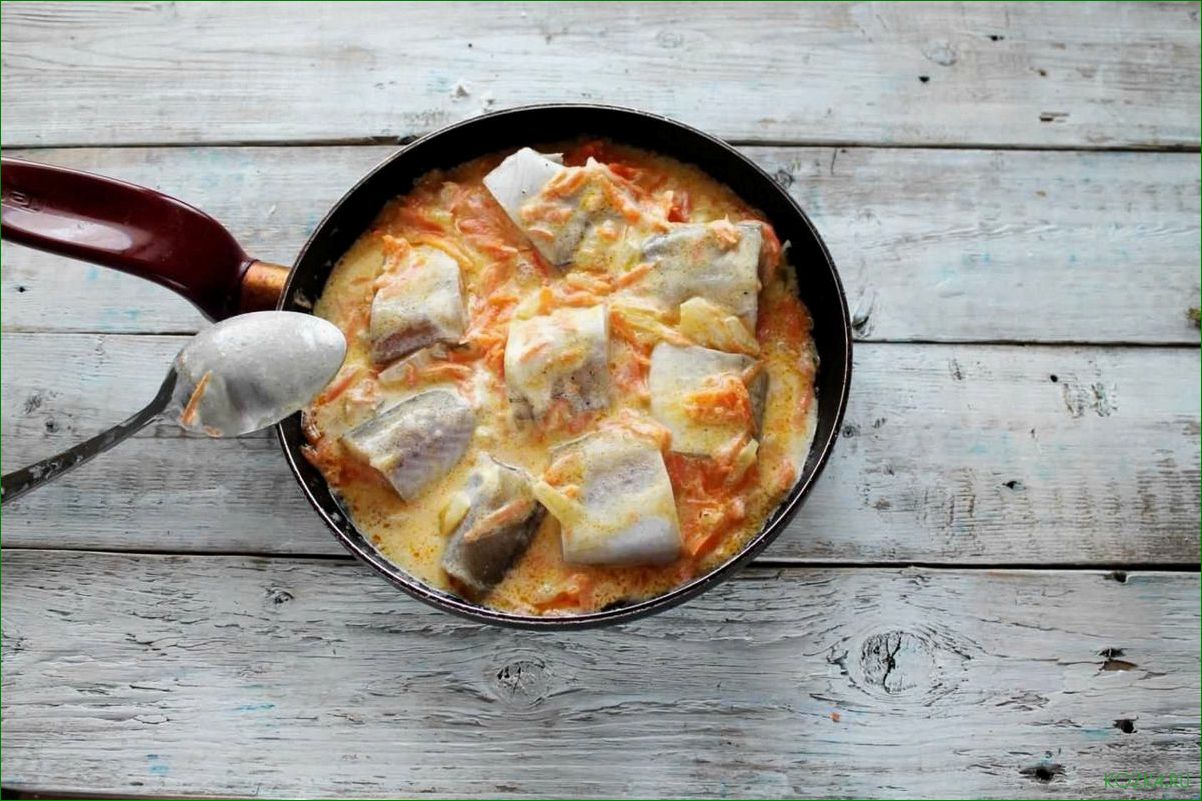 Рыбные блюда с сметаной