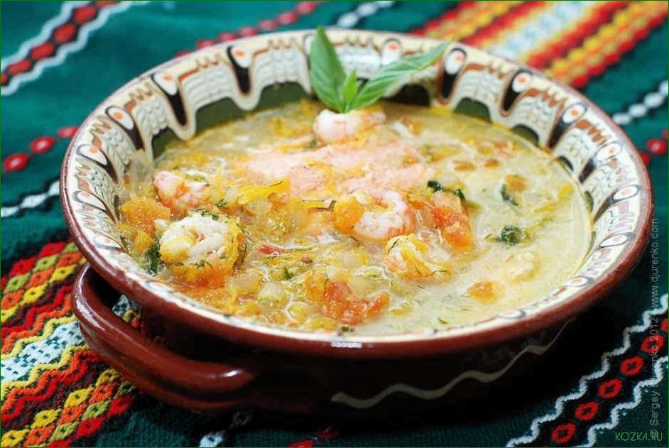 Рецепт рыбного супа с креветками