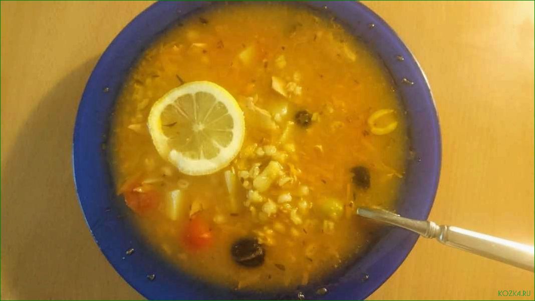 Рыбный суп с маслинами
