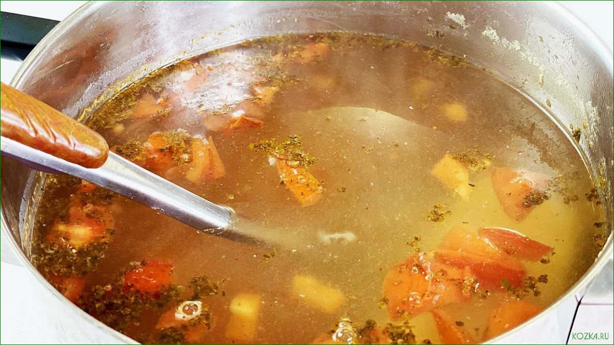(рыбный, рожками) Рыбный суп с рожками