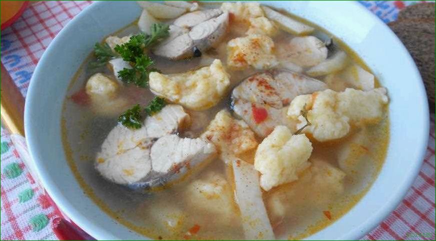 (рецепт, приготовления, вкусного, рыбного, супа) Рецепт приготовления вкусного рыбного супа с клецками
