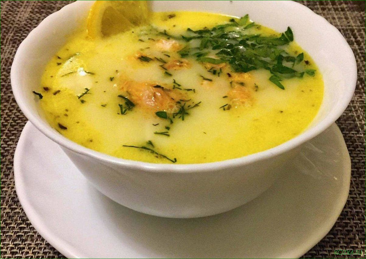 (вкусный, питательный, рыбный, добавлением, ароматного) Вкусный и питательный рыбный суп с добавлением ароматного сыра