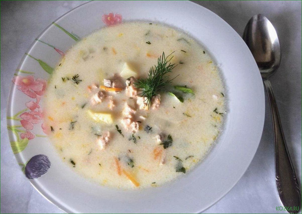 (вкусный, питательный, рыбный, добавлением, ароматного) Вкусный и питательный рыбный суп с добавлением ароматного сыра
